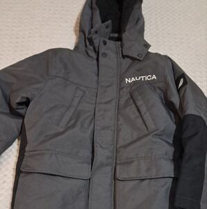 Nautica Gray Puffer Jacket Kids Size  8 S